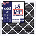 Filter King 16x24x1 Air Filter | 4-PACK | Carbon MERV 8 HVAC Pleated A/C Furnace Filters | MADE IN USA | Actual Size: 15.5 x 23.5 x .75"