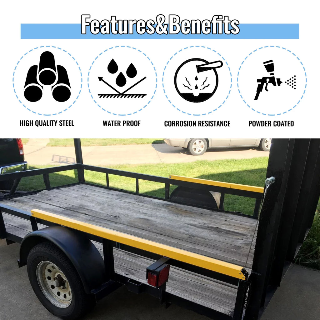 HECASA 2 Sided Tailgate Utility Trailer Lift Gate Liftgate Ramp Lift Assist System 350 Pounds
