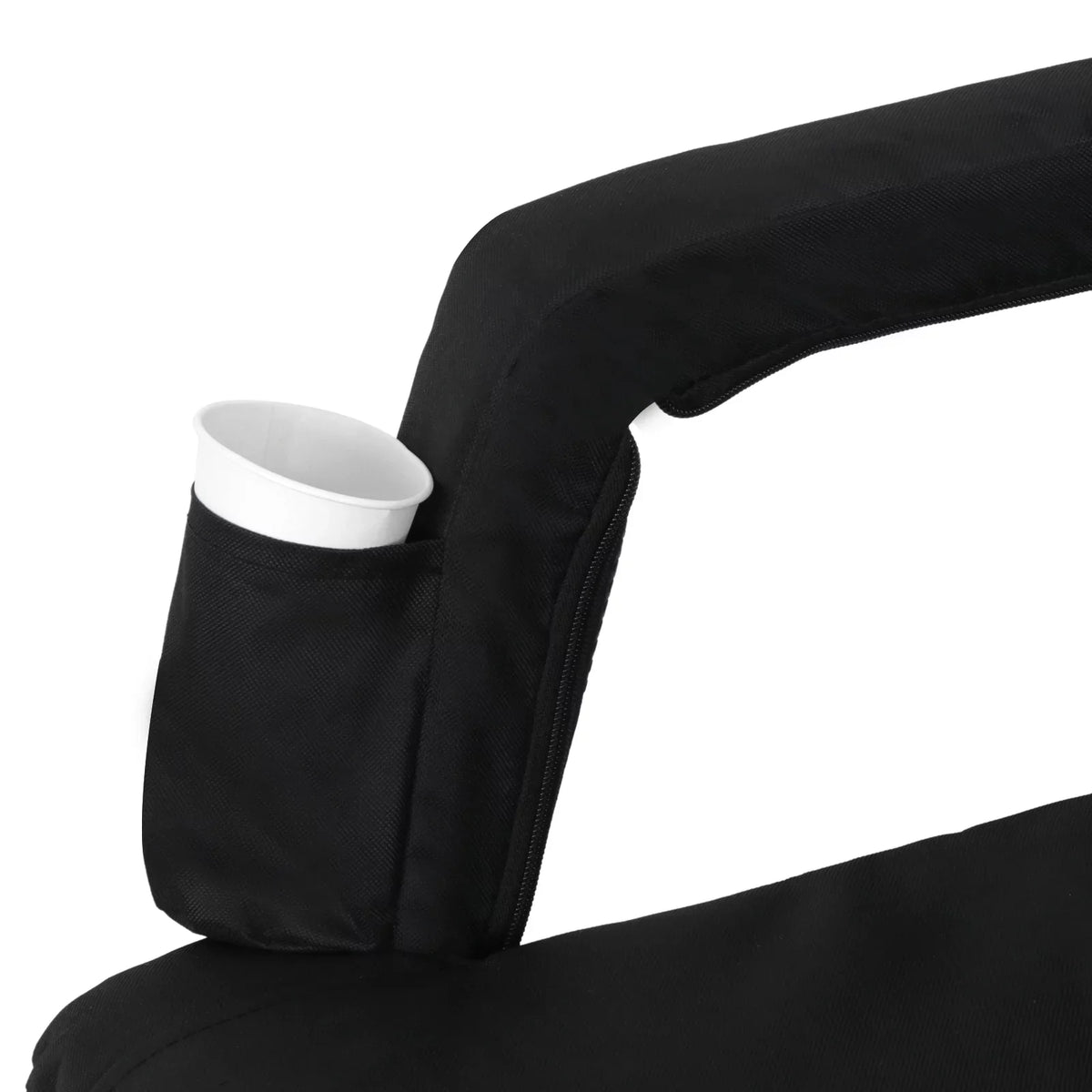 ZENY Stadium Seat Chair Reclining Bleachers W/Padded Cushion - 6 Reclining Positions; Black