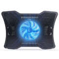 Carevas Portable Computer Cooler Computer Cooling Base Single Fan Design Low Noise Two USB Ports Support Computers Below 14 inch