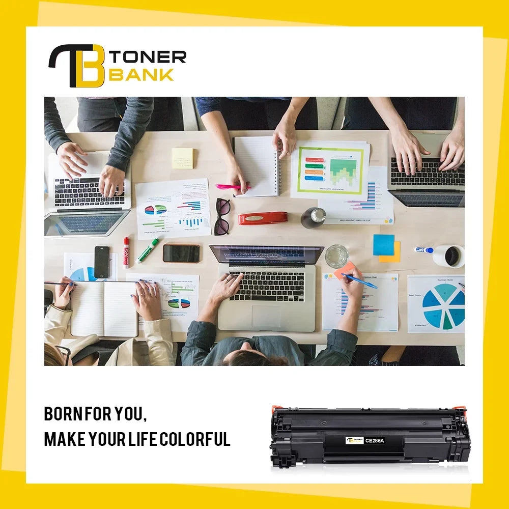 Toner Bank Compatible 85A Toner Cartridge for HP CE285A 85A LaserJet Pro P1102W Pro M1212NF Pro M1132 M1210 M1130 M1212NF M1217NFW Printer Replacement Toner Ink (Black; 1-Pack)
