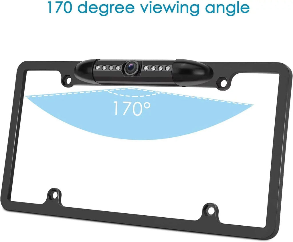 Backup Camera Rearview License Plate Liquidproof for Kenwood DDX-512 DDX512 Black