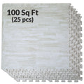 Home Aesthetics 100 Sq. Ft 3/8 cm Thick Interlocking Foam Mats Flooring; White