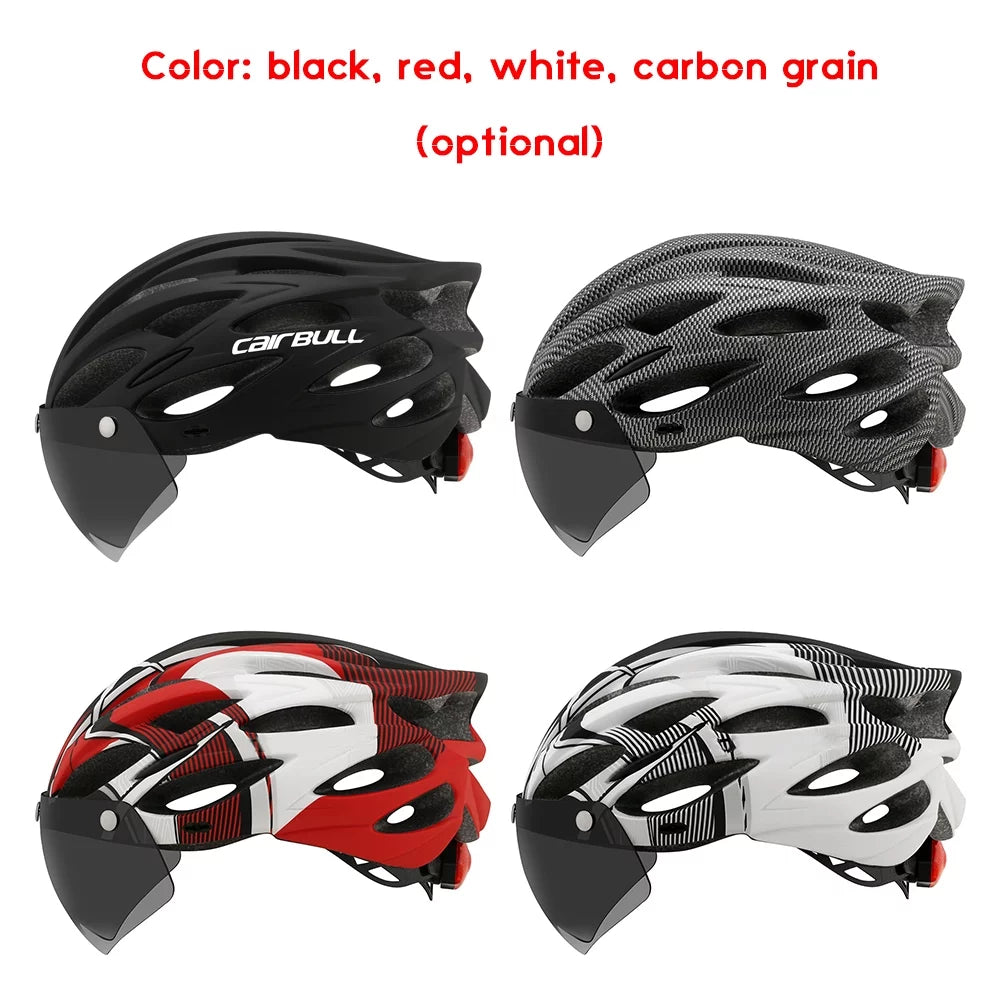 CAIRBULL Riding Helmet;Road Mountain Lens Brim Bike Tube Bike Tube Bike Frame Mountain Bike Helmet Ride Safely Added Brim Helmet Equipment Frame Liquidproof Frame Bike Frame Liquidproof - Comes Lens