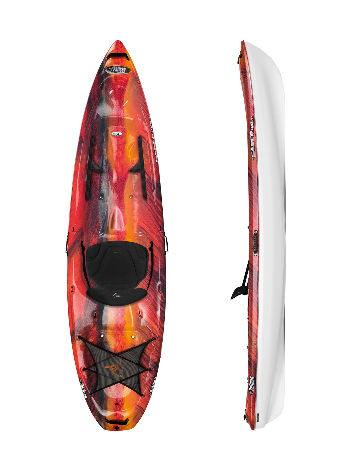 Pelican Premium Saber 100XP 10ft Sit On Top Kayak; Lava/White