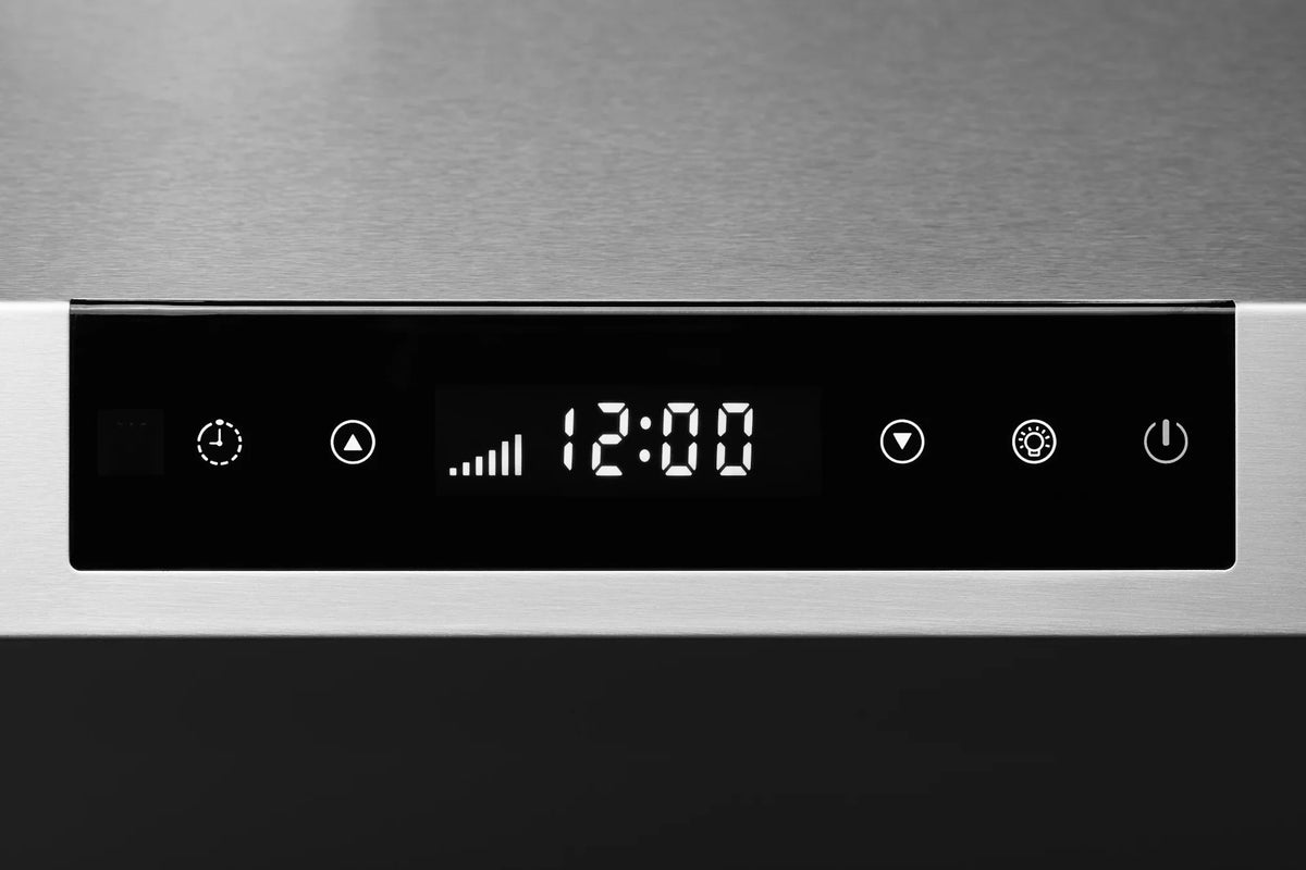 Hauslane | Chef Series | PS18 30" Under Cabinet Range Hood; Stainless Steel Contemporary Modern Design 860 CFM; Touch Screen w/Digital Clock; Dishwasher Safe Baffle Filters; LED Lamps; 3-Way Venting