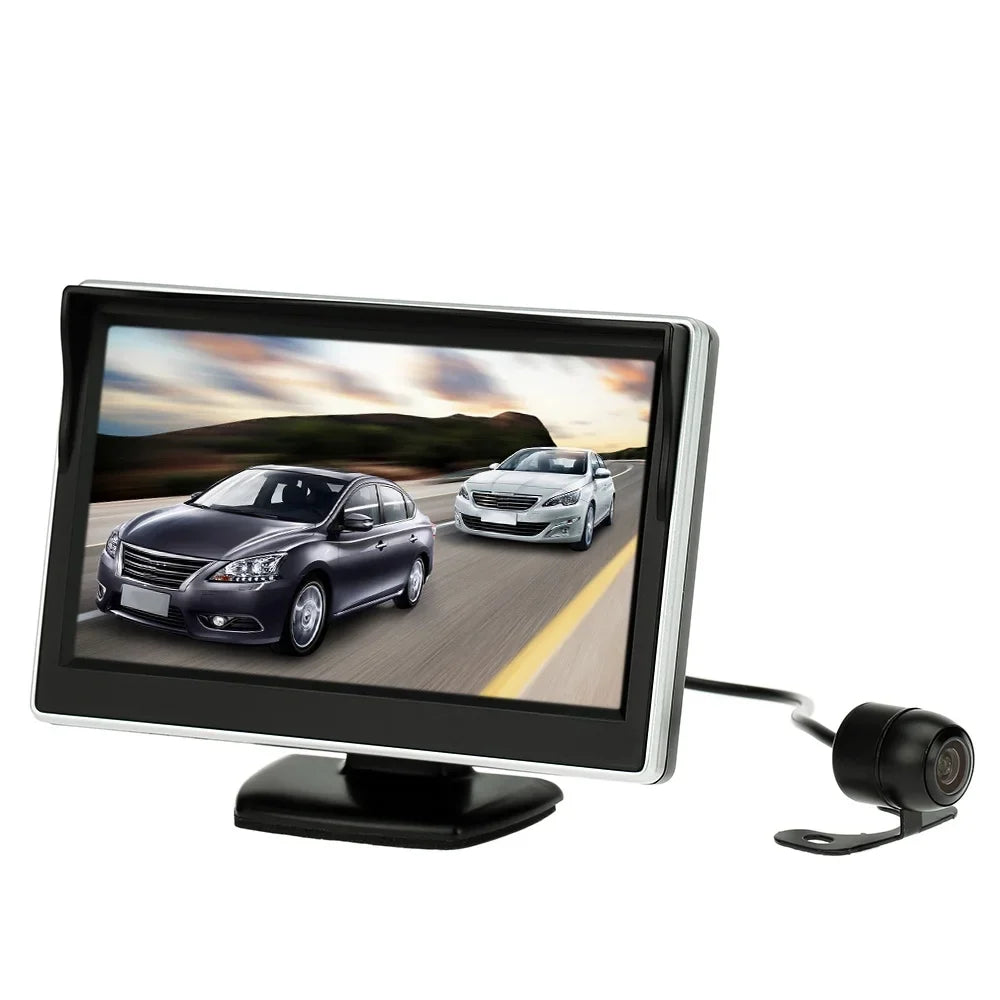Htovila 5 cm TFT LCD Display Monitor Car Rear View Backup Reverse System + HD Parking Camera