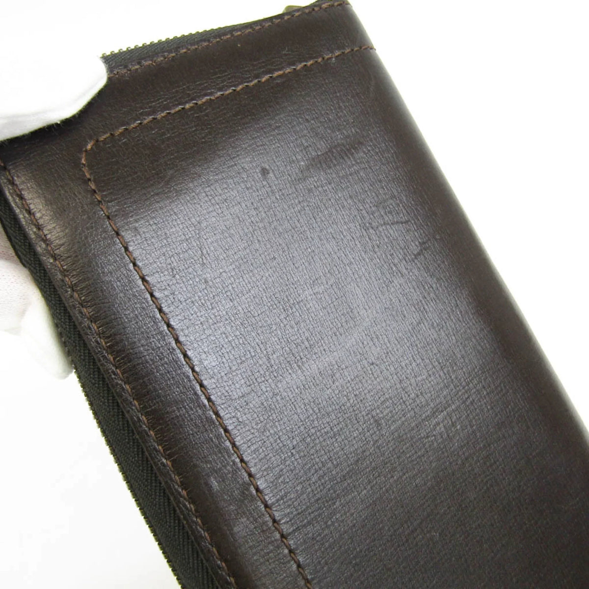 Louis Vuitton Utah Zippy Organizer M97025 Men's Utah Leather Long Wallet (bi-fold) Coffee (Good)