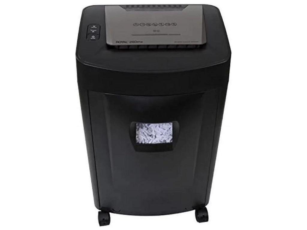 Royal 260MX Paper Shredder - Non-continuous Shredder - Cross Cut - 20 Per Pass - for shredding Paper; CD; DVD; Credit Card; Staples - 8.75" Throat - 1 Hour Run Time - 40 Minute Cool Down Time - 8