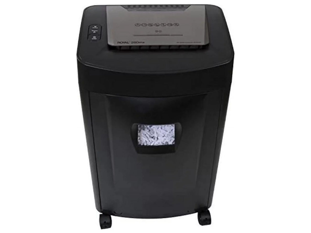 Royal 260MX Paper Shredder - Non-continuous Shredder - Cross Cut - 20 Per Pass - for shredding Paper; CD; DVD; Credit Card; Staples - 8.75" Throat - 1 Hour Run Time - 40 Minute Cool Down Time - 8