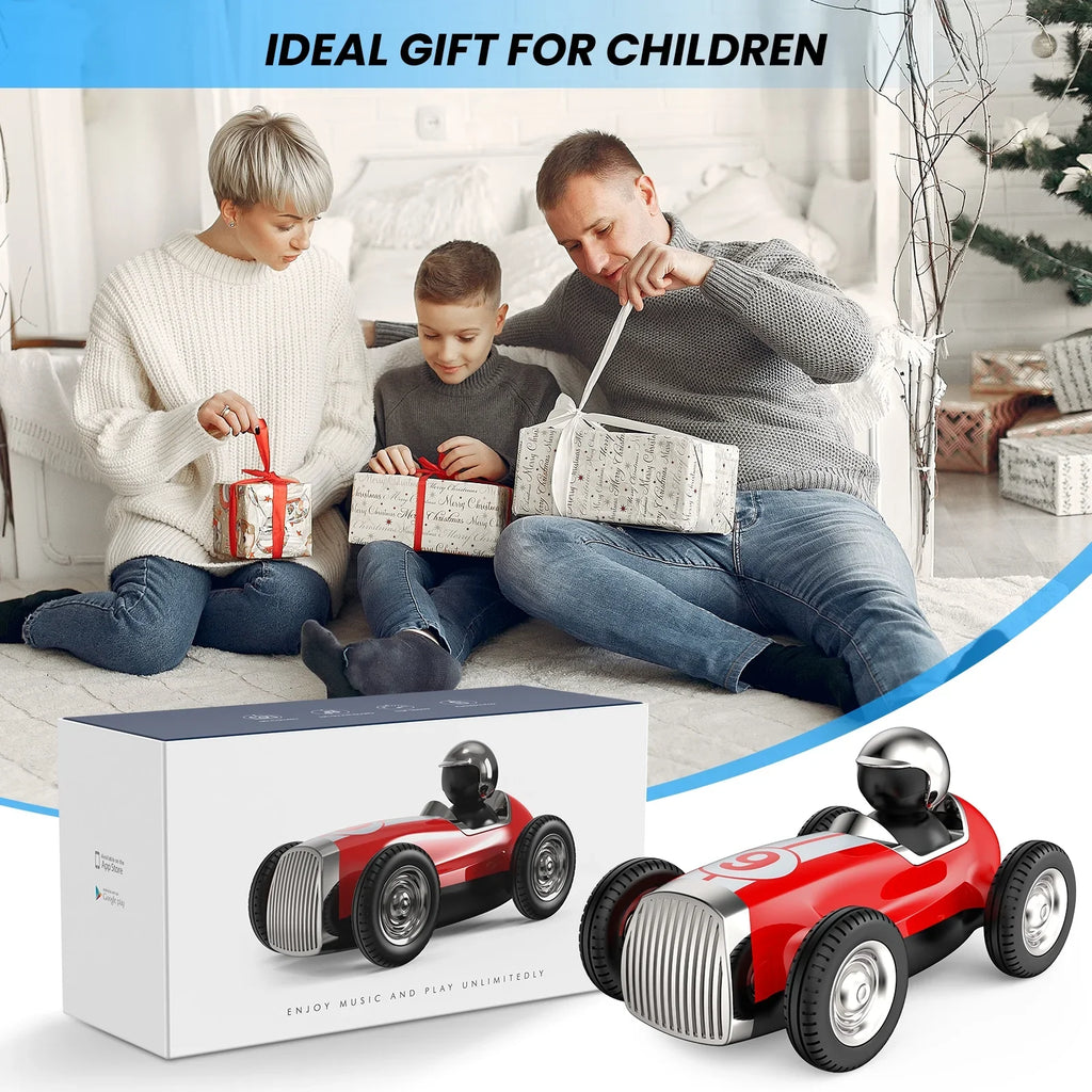 AUOSHI Remote Control Car with 2.4MHz Wireless Bluetooth Speaker 2 Speed Mode Fast RC Car for Kids RC Trucks Music RC Stunt Car Toys for Boys Girls Gifts; Red