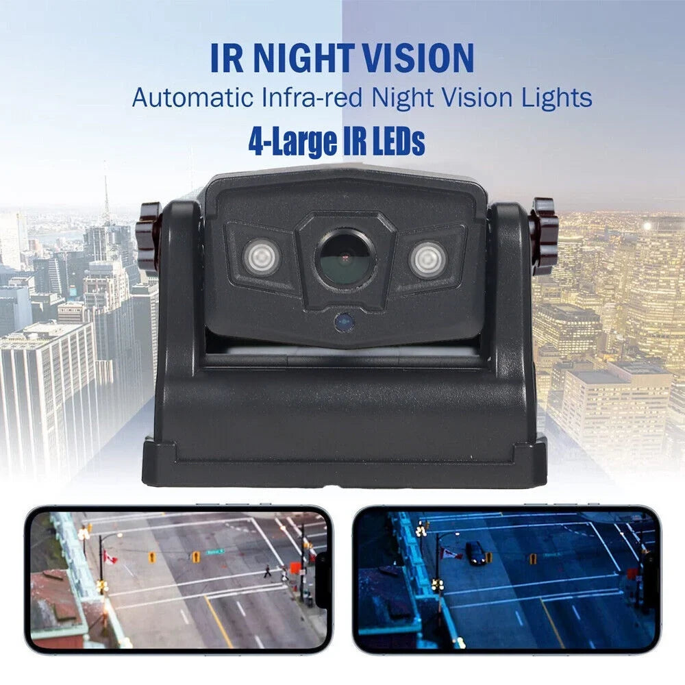 JahyShow High-Capacity 9600mAh Battery Backup Camera; Magnetic WiFi Wireless; Front/Rear View