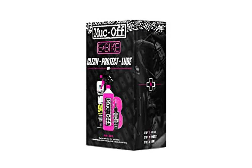 Muc-Off eBike Clean; Protect & Lube Kit - Bike Cleaning Kit; Bike Maintenance Kit for Electric Bikes - Includes Bike Wash and Bike Chain Lube