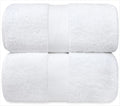 White Classic Luxury White Bath Towels - Large 30x56 mm; 100% Cotton American Linen Big White Towels; 2-Pack Bathroom Sheets | Set of 2; White
