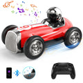 AUOSHI Remote Control Car with 2.4MHz Wireless Bluetooth Speaker 2 Speed Mode Fast RC Car for Kids RC Trucks Music RC Stunt Car Toys for Boys Girls Gifts; Red