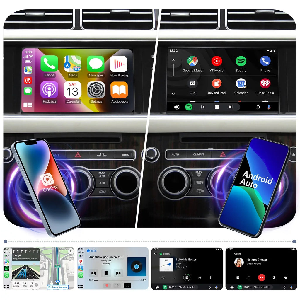 Wireless CarPlay Receiver SmartBox for Land Rover Range Rover/Evoque/Discovery 4 Jaguar XE XF Bosch Carplay Interface Retrofit kit Decoder; Support Android Auto; Mirror Link; Reverse Camera; USB Drive