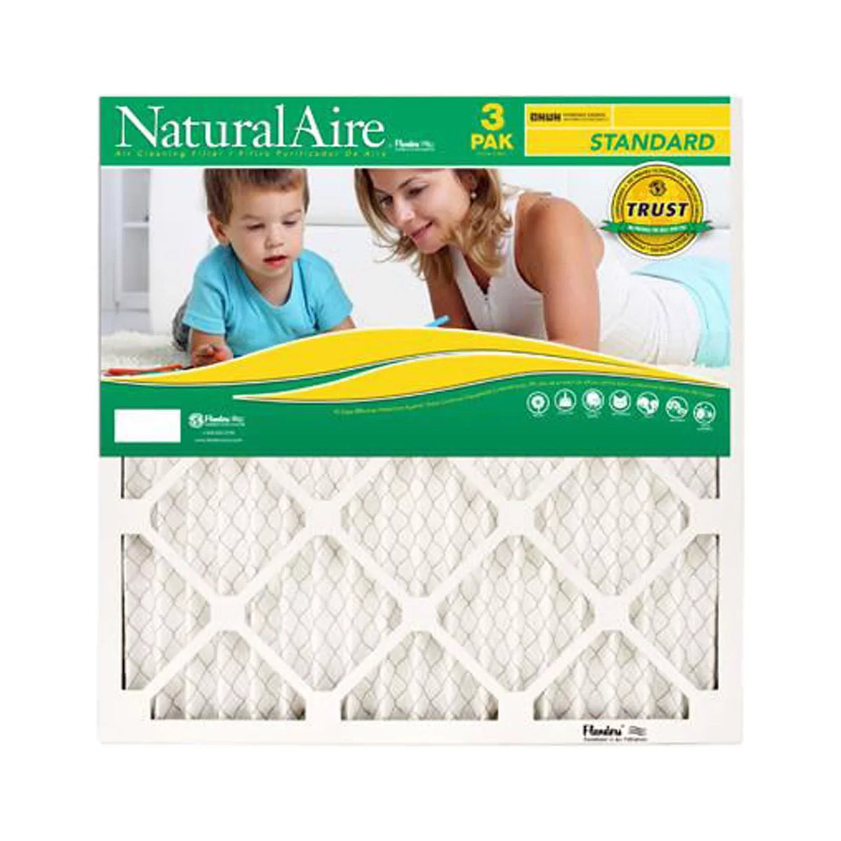 BestAir B1-1620-8-3VP4 16x20 x 1 In. Standard Pleated Air Filter; MERV 8; 90 Days; 3-Pk. - Quantity 4