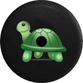 2018 2019 Wrangler JL Backup Camera Cute Little Green Turtle Text Emoji Spare Tire Cover for Jeep RV 33 cm