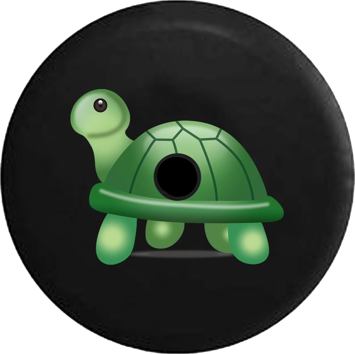 2018 2019 Wrangler JL Backup Camera Cute Little Green Turtle Text Emoji Spare Tire Cover for Jeep RV 33 cm