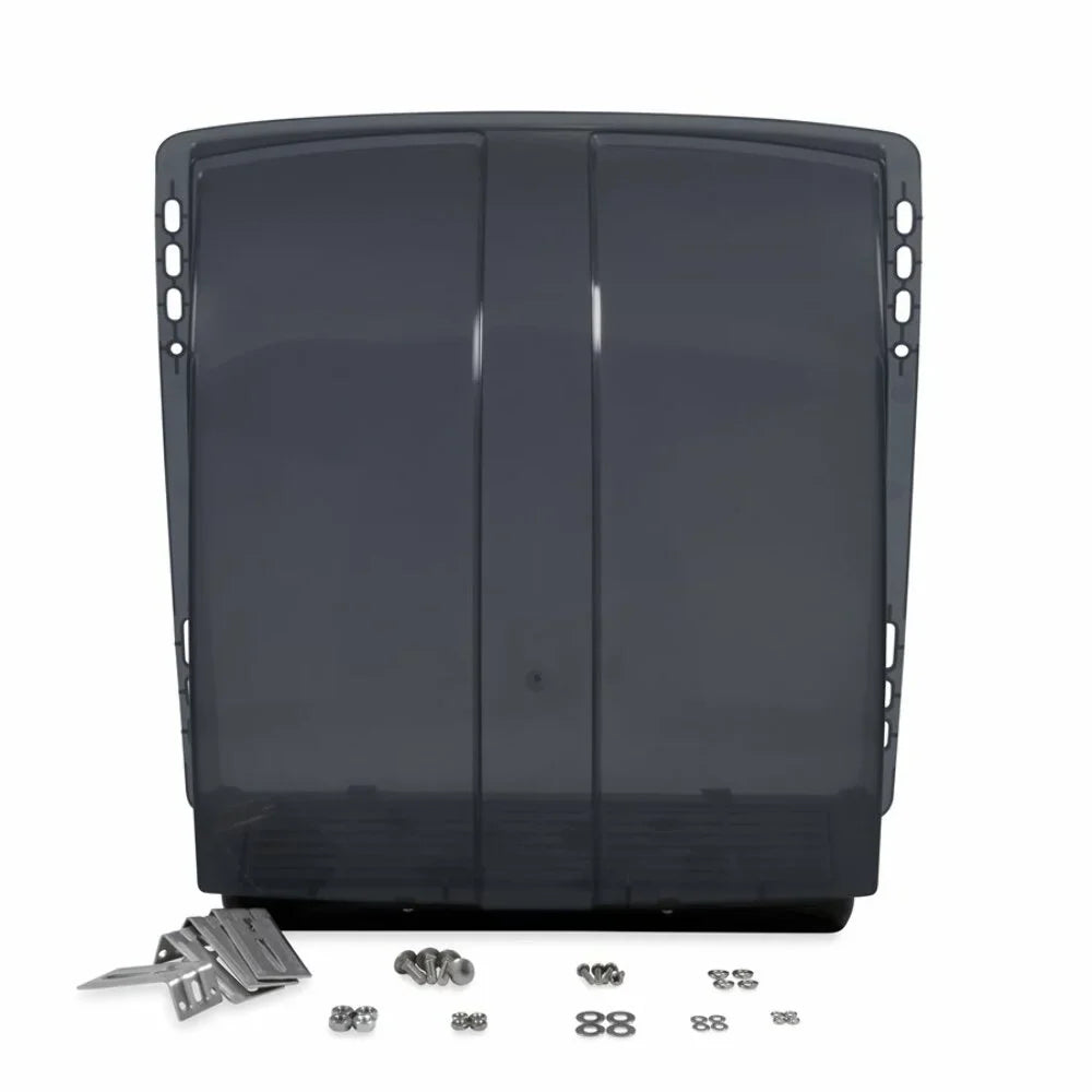 Camco Camper/RV Roof Vent Cover | Features High Flow Ventilation with an Aerodynamic Design; Heavy-Duty UV Stabilized Resin Construction; and Easy Installation | Smoke Grey (40453)