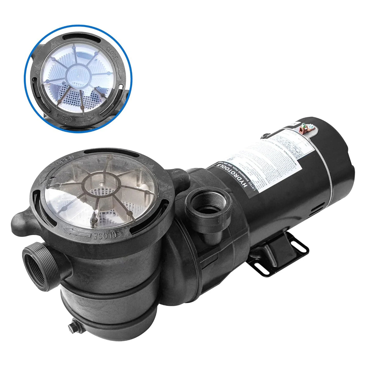 Swimline HydroTools Hydro Flo 0.75 HP Vertical Discharge Swimming Pool Pump
