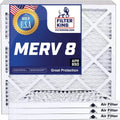 Filter King 31.5x14.5x1a Air Filter | 4-PACK | MERV 8 HVAC Pleated A/C Furnace Filters | MADE IN USA | Actual Size: 31.5 x 14.5 x .75"