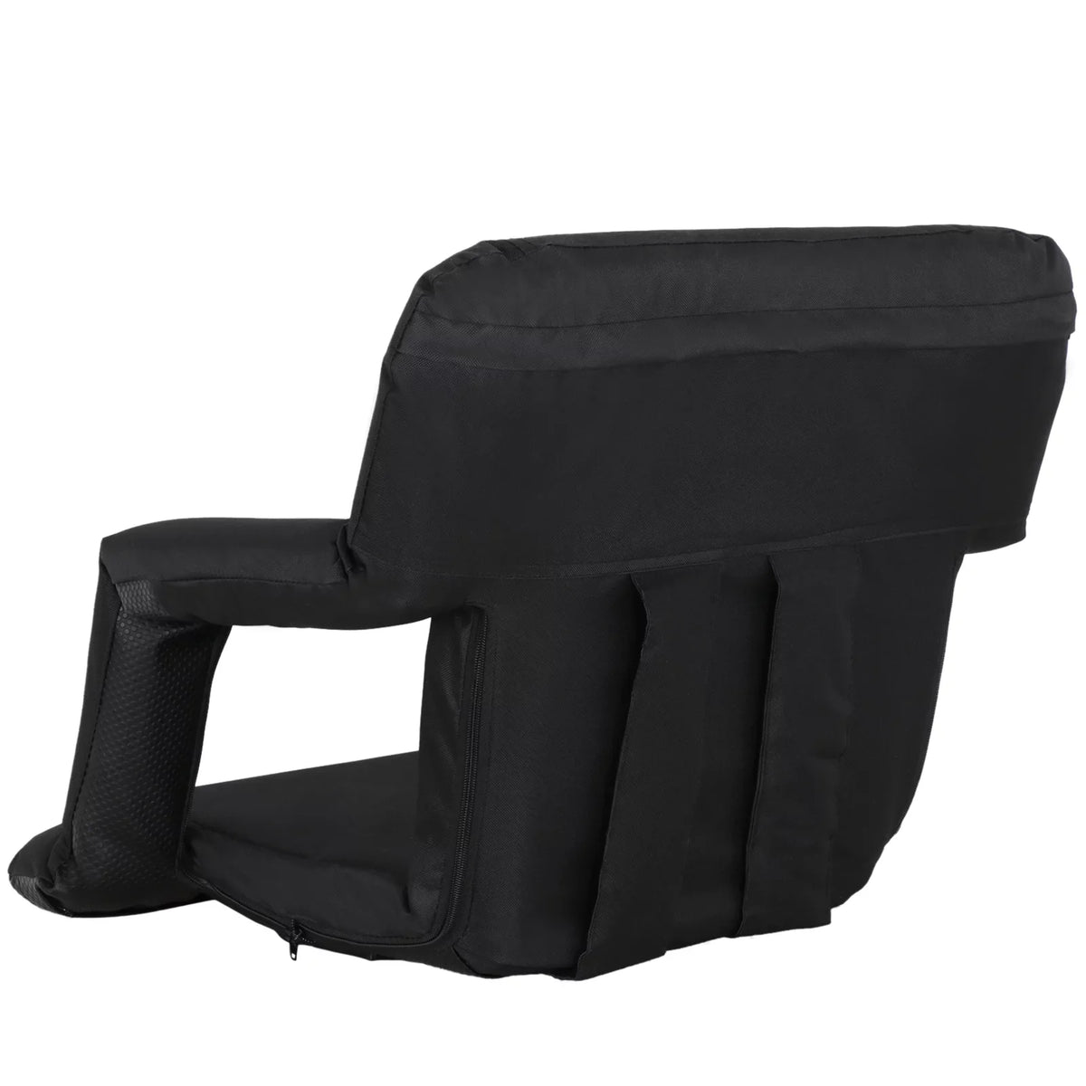 ZENY Stadium Seat Chair Reclining Bleachers W/Padded Cushion - 6 Reclining Positions; Black