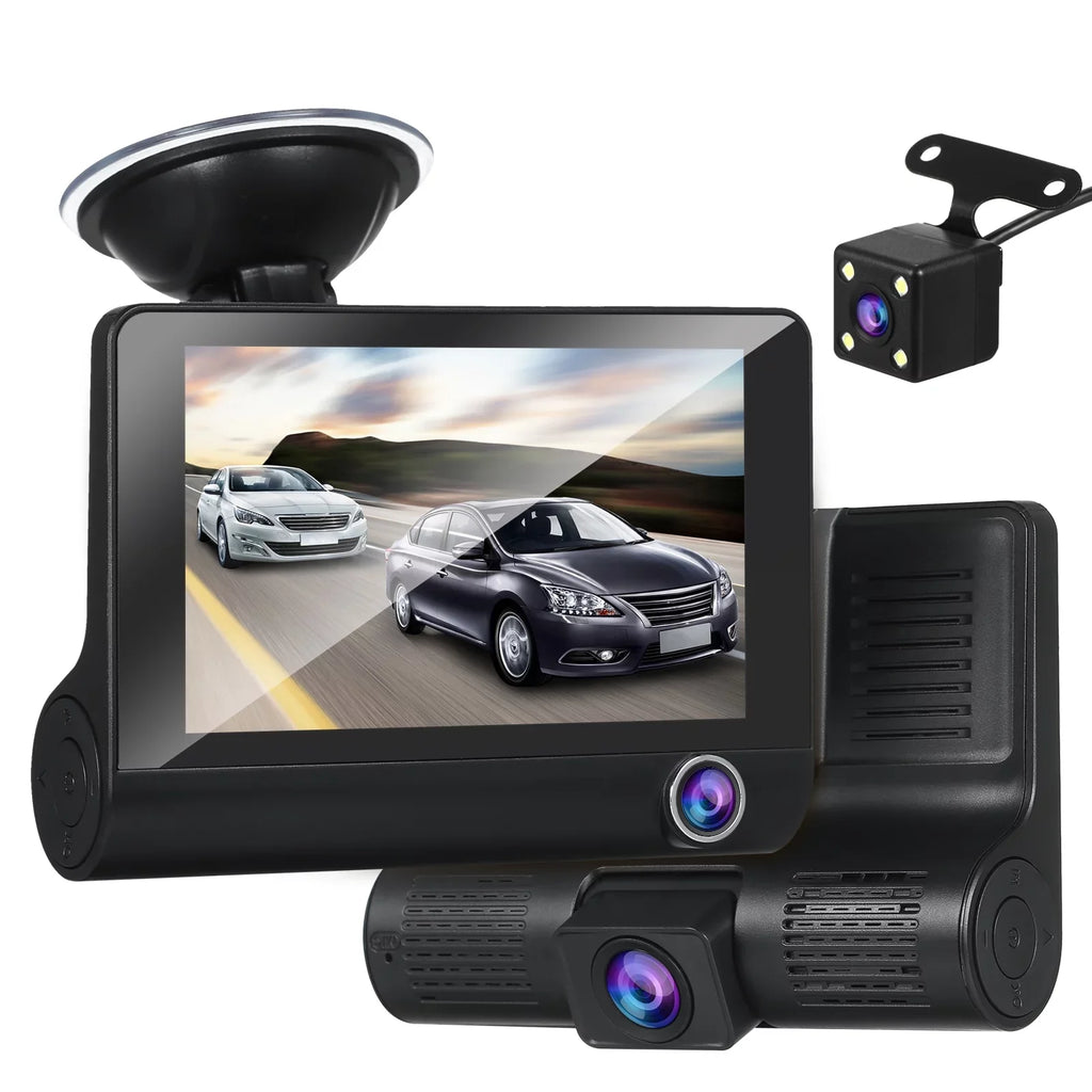Apexeon Dash Cam， 1080P Full HD Front and Rear Dual Camera; 4 cm IPS Screen; Wide Angle Vision; Loop Recording， Stay Protected on the Road!