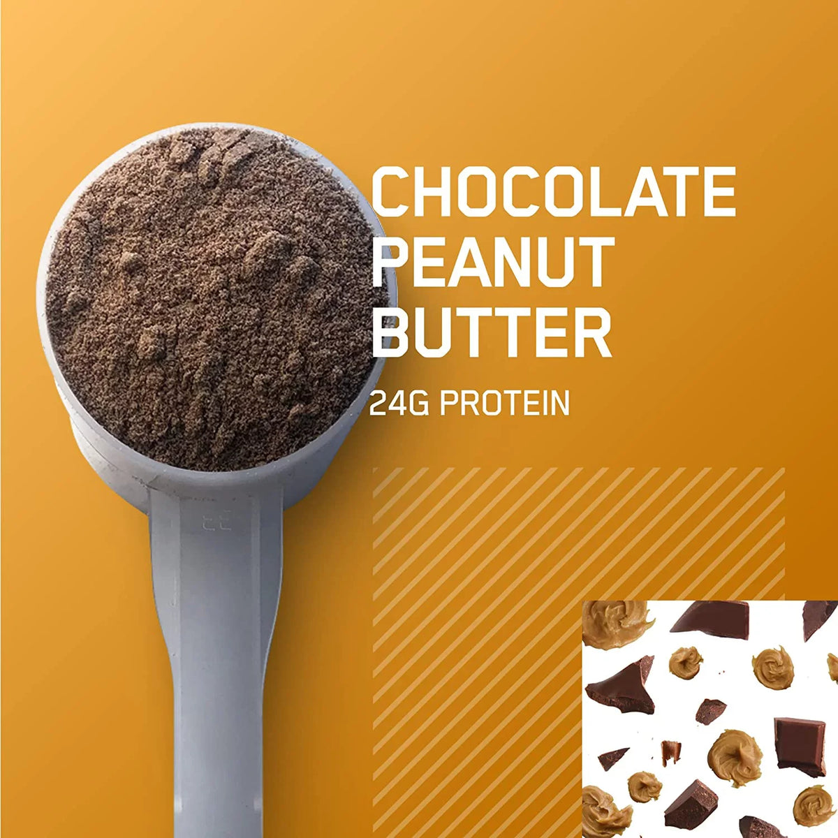 Optimum Nutrition; Gold Standard 100% Casein; 24g Protein Powder; Chocolate Peanut Butter; 1.87 lb