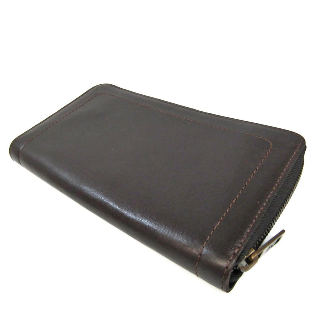 Louis Vuitton Utah Zippy Organizer M97025 Men's Utah Leather Long Wallet (bi-fold) Coffee (Good)