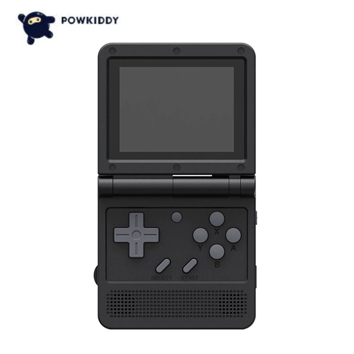 Powkiddy Handheld Game Console; 3.0-inch IPS Screen; Mini Folding Flap Design; 15 Emulators; Rechargeable and Portable for Endless Gaming