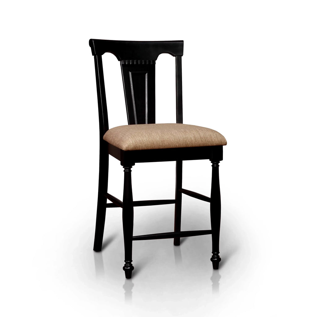 Furniture of America Kis Country Solid Wood Counter Height Chairs (Set of 2) by White/Cherry Cherry Finish; White Finish