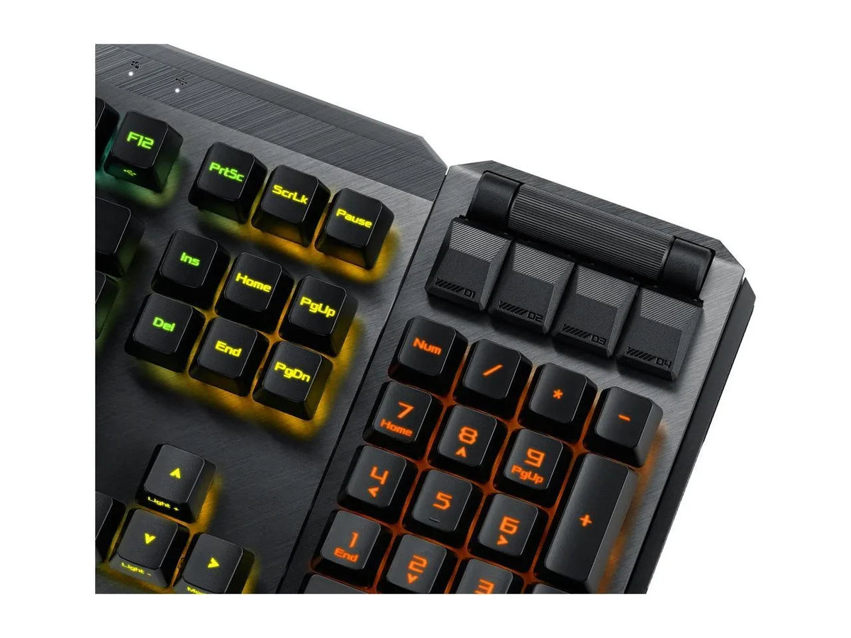 ASUS MA02 ROG Claymore II Wireless Modular Gaming Mechanical Keyboard with ROG RX Blue Switches; detachable numpad & wrist rest