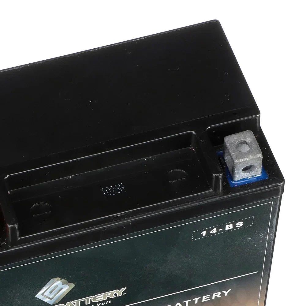 Chrome Battery Ytx14-bs (14-bs 12 Volts;12 Ah; 200 Cca) Sealed AGM Motorcycle Battery for Honda 1100cc Vt1100c; C3; T Shadow (spirit; Aero; A. C. E. Tourer) 2004