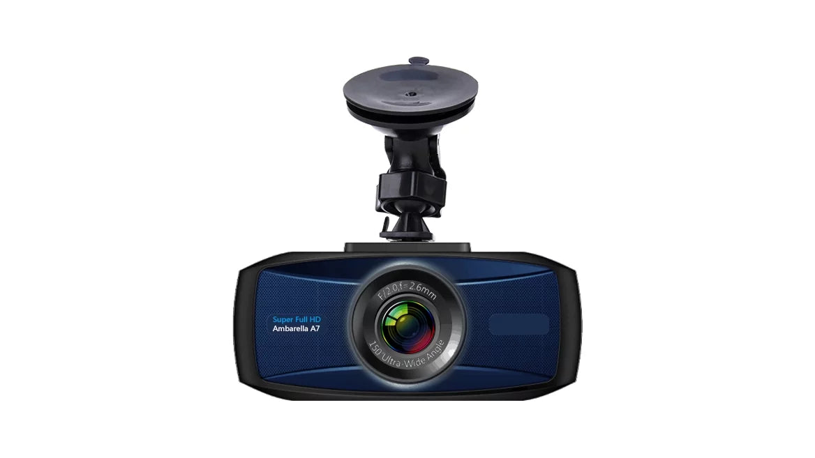 Eyelog Super HD 1296P Car Dash Camera DVR - 150 Degree Wide Angle - A7 Ambarella with Suction Cup; USB Car Charger; and User Manual