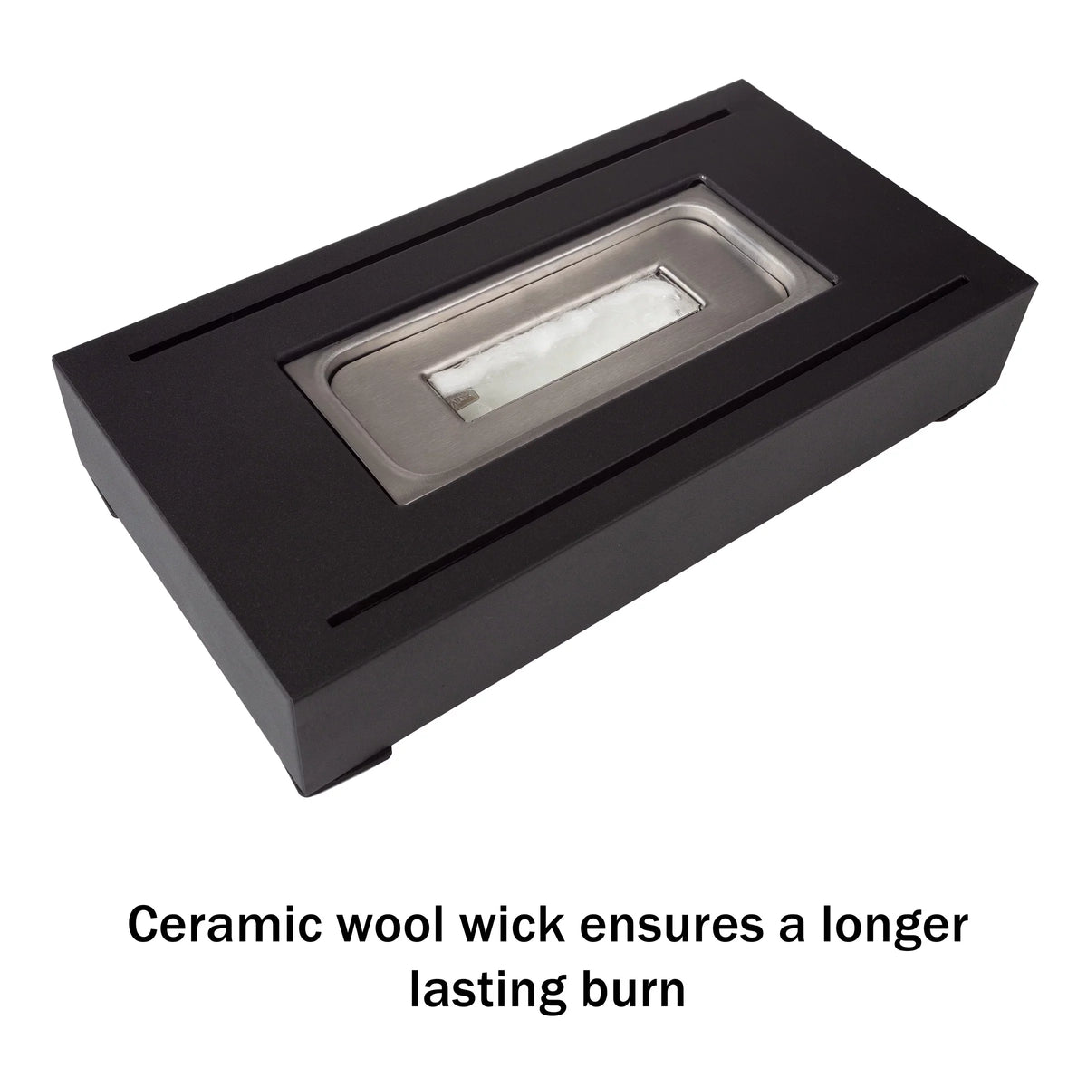 Northwest 2-Pack Rectangular Indoor or Outdoor Ventless Bio Ethanol Tabletop Fireplace; Black