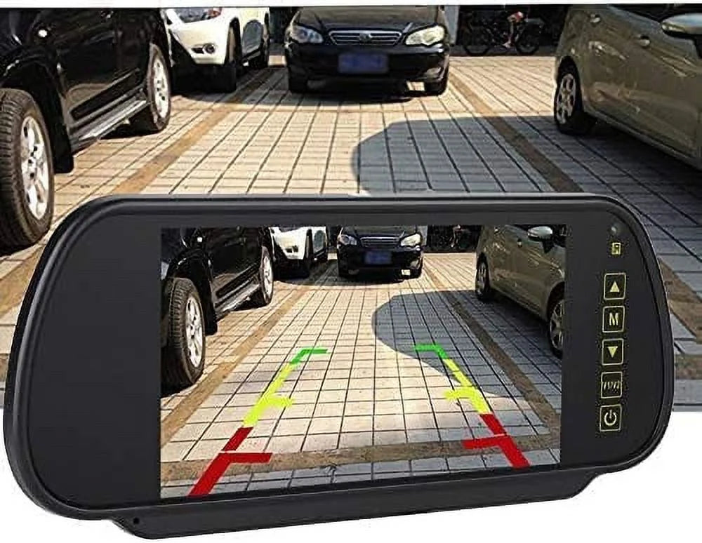 Bileeko Car Rear View Mirror 7 mm LCD Vehicle Monitor Screen for Parking