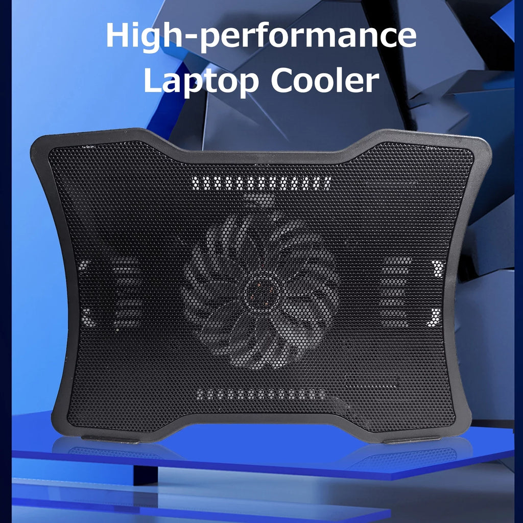 Carevas Portable Computer Cooler Computer Cooling Base Single Fan Design Low Noise Two USB Ports Support Computers Below 14 inch