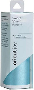 Cricut Smart Permanent Vinyl (5.5in x 48in; Shimmer Light Blue) for Joy machine - matless cutting for shapes up to 4ft; & repeated cuts up to 20ft