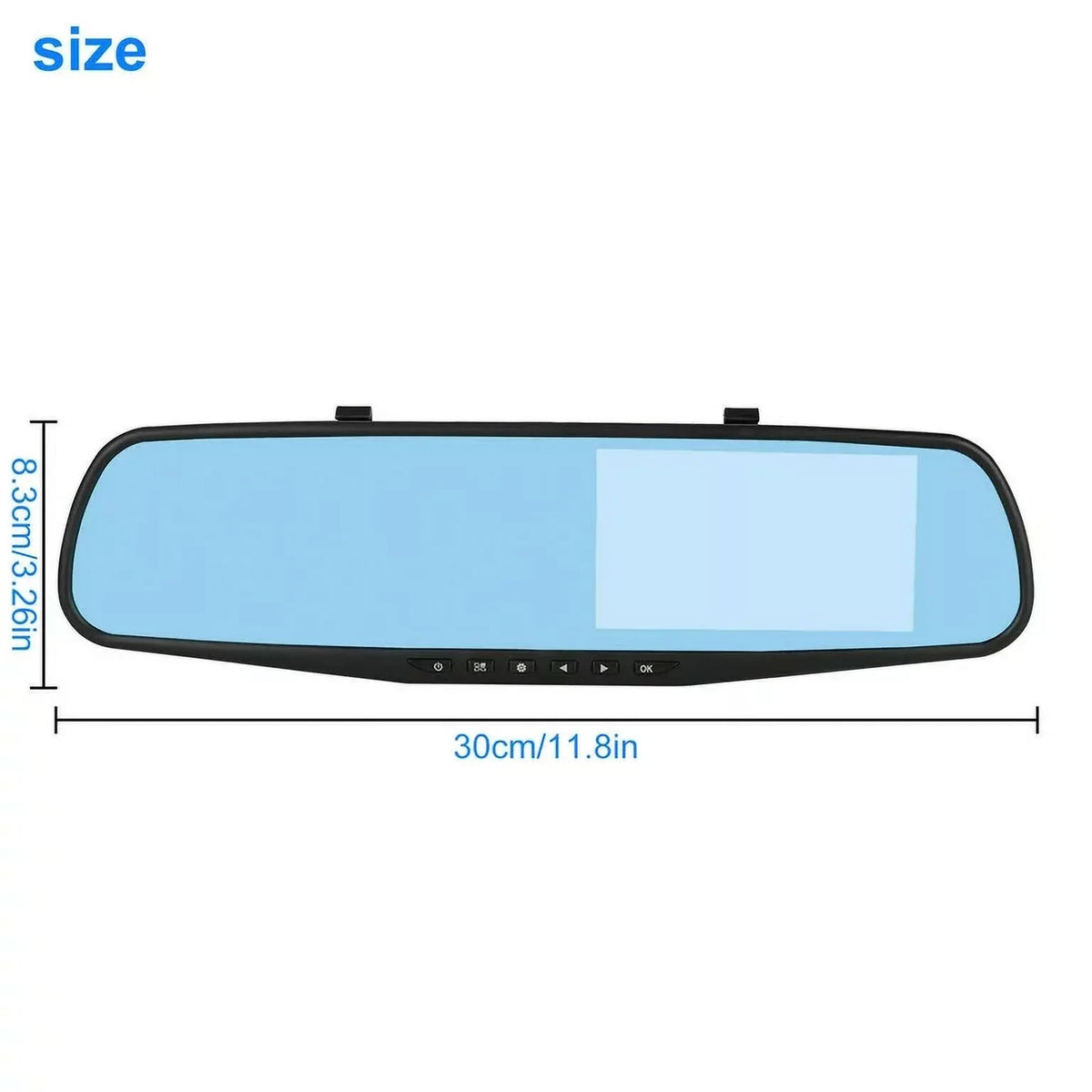 1 Pack 1080P Rearview Mirror Car Camera 4.3" Dash Cam for Cars Trucks;170°Wide Angle Dual Lens Car Cam Front Rear DVR Monitor; Night Vision;Parking Monitor;Motion Detection;G-sensor