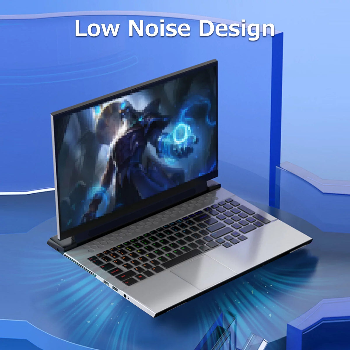Carevas Portable Computer Cooler Computer Cooling Base Single Fan Design Low Noise Two USB Ports Support Computers Below 14 inch