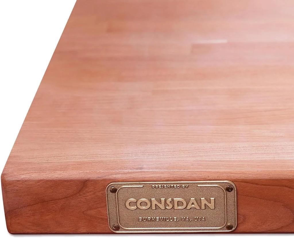 Butcher Block Counter Top; Grown Cherry Solid Hardwood Countertop; Wood Slabs For Kitchen; Reversible; Both Side Polished; Prefinished With Food-Safe Oil; 1.5" Thickness; 18" L X 25" W