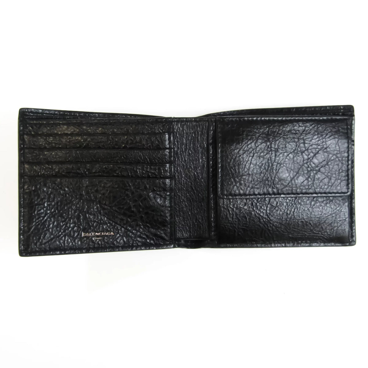 Balenciaga 504934 Unisex Leather Wallet (bi-fold) Black (Good)
