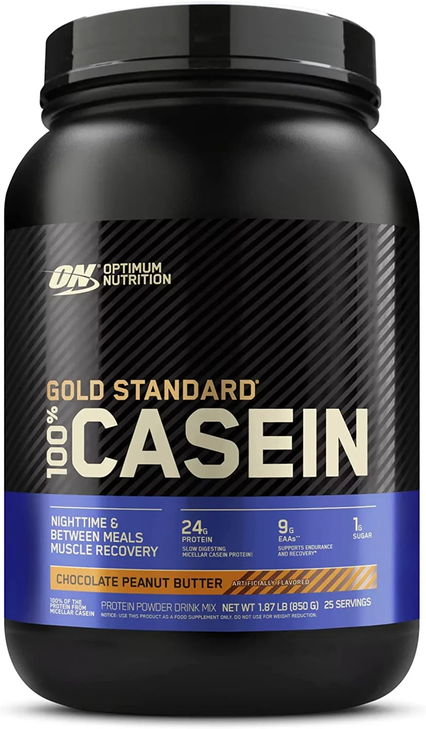 Optimum Nutrition; Gold Standard 100% Casein; 24g Protein Powder; Chocolate Peanut Butter; 1.87 lb