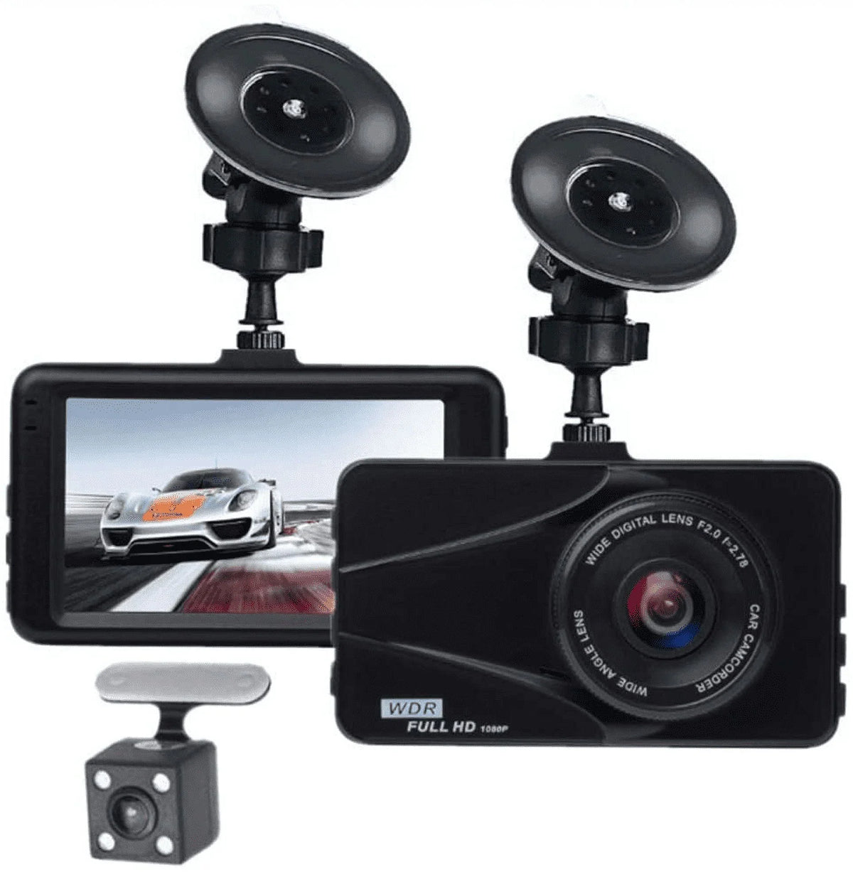 T670 Plus DVR Dash Cam For Dodge Dual Travel Recorder Full HD 3" LCD Screen 170° Wide Angle; WDR; G-Sensor; Loop Recording Motion Detection Excellent Video Images