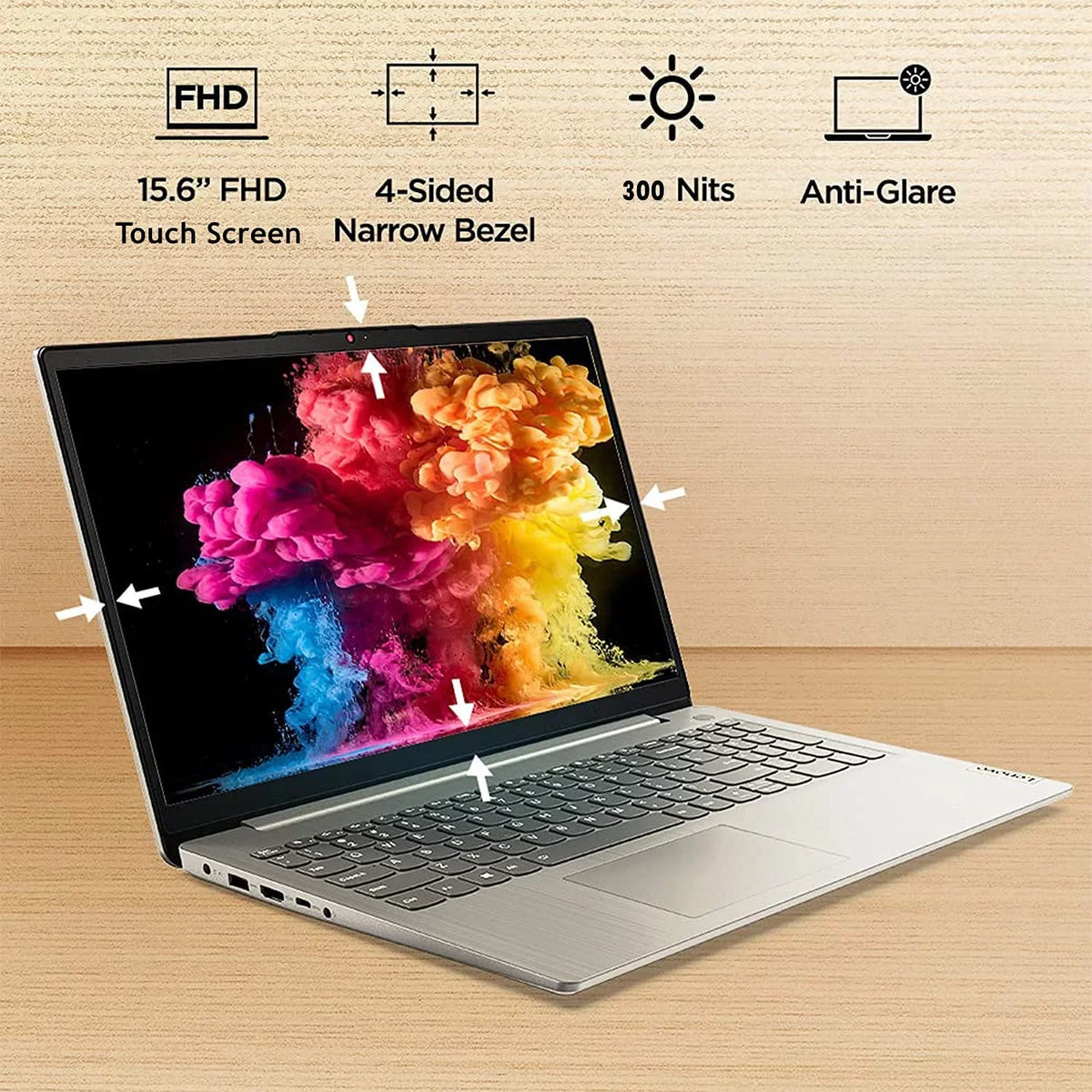 Lenovo 2021 IdeaPad 3 Notebook; 15.6" FHD IPS Touchscreen Display; i5-1135G7 (>i7-1065G7); Iris Xe Graphics; Wi-Fi 6; Camera; Type-C; Fingerprint; w/Accessories (12GB RAM | 512GB PCIe Drive)