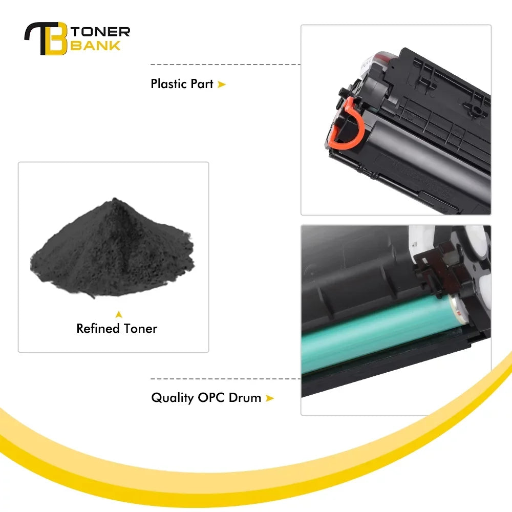 Toner Bank Compatible 85A Toner Cartridge for HP CE285A 85A LaserJet Pro P1102W Pro M1212NF Pro M1132 M1210 M1130 M1212NF M1217NFW Printer Replacement Toner Ink (Black; 1-Pack)