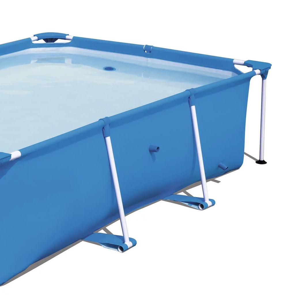 Pool Central 8.5ft x 5.5ft Rectangular Framed Above Ground Swimming Pool with Filter Pump