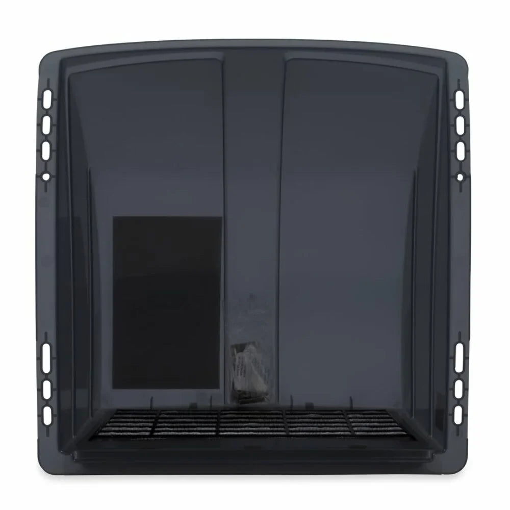Camco Camper/RV Roof Vent Cover | Features High Flow Ventilation with an Aerodynamic Design; Heavy-Duty UV Stabilized Resin Construction; and Easy Installation | Smoke Grey (40453)