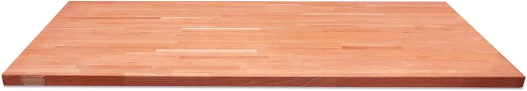 Butcher Block Counter Top; Grown Cherry Solid Hardwood Countertop; Wood Slabs For Kitchen; Reversible; Both Side Polished; Prefinished With Food-Safe Oil; 1.5" Thickness; 18" L X 25" W